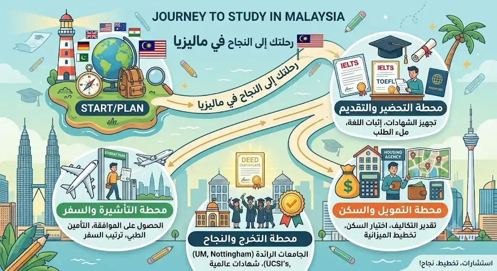 دراسة البكالوريوس في ماليزيا مع توضيح التكاليف والرسوم الدراسية للطلاب الدوليين.